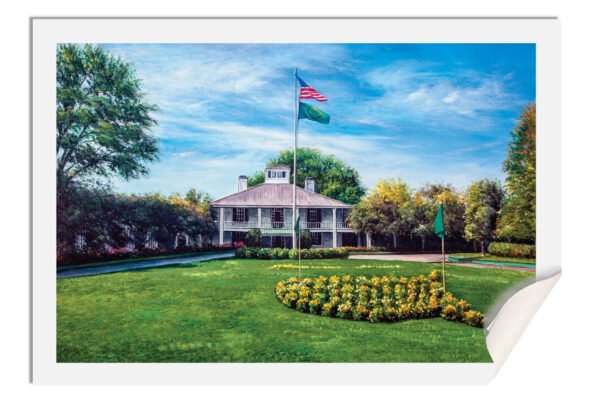 Augusta National painting print poster pic Masters Clubhouse Club House Oil Painting Art Print PGA Golf Course artwork ANGCchRiOil1 RichimageArt.com 17