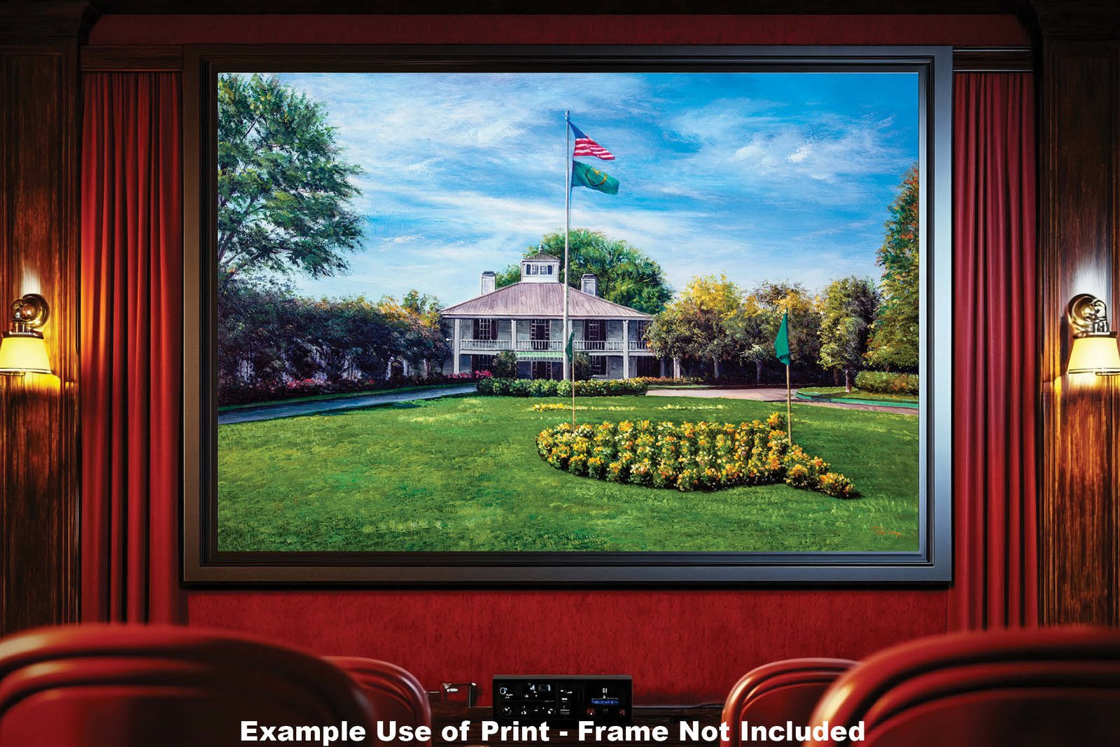 Augusta National painting print poster pic Masters Clubhouse Club House Oil Painting Art Print PGA Golf Course artwork ANGCchRiOil1 RichimageArt.com 19