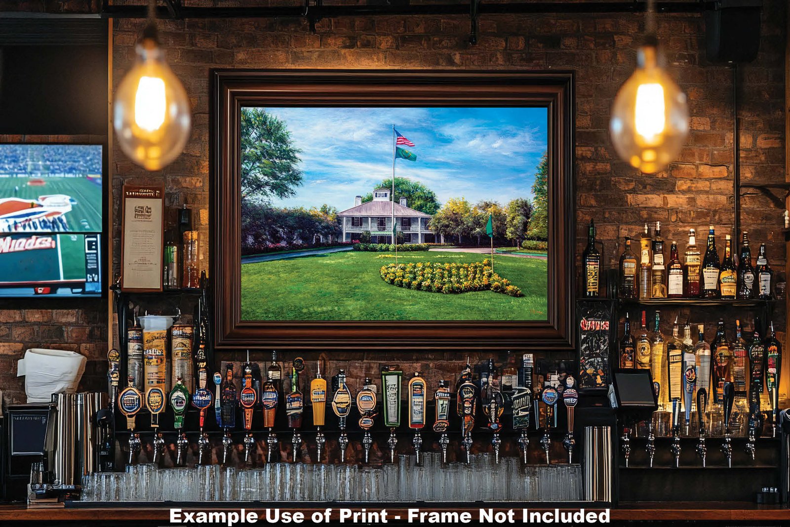 Augusta National painting print poster pic Masters Clubhouse Club House Oil Painting Art Print PGA Golf Course artwork ANGCchRiOil1 RichimageArt.com 20