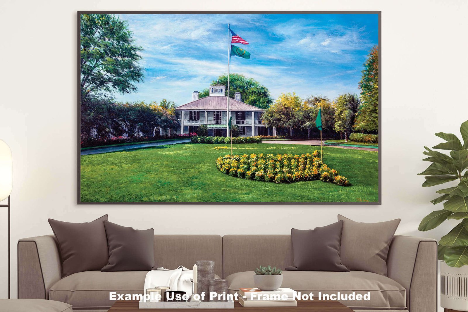 Augusta National painting print poster pic Masters Clubhouse Club House Oil Painting Art Print PGA Golf Course artwork ANGCchRiOil1 RichimageArt.com 21