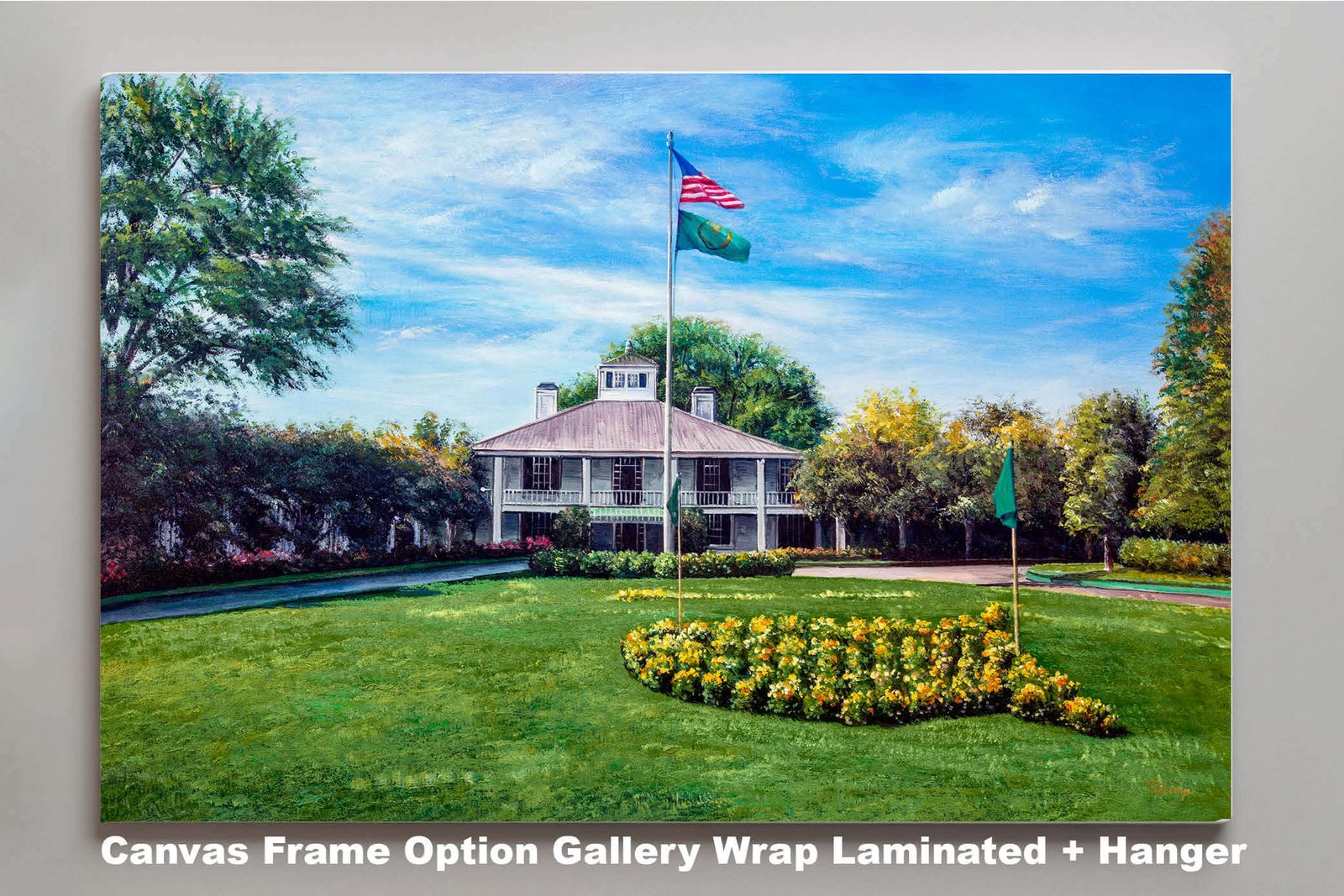 Augusta National painting print poster pic Masters Clubhouse Club House Oil Painting Art Print PGA Golf Course artwork ANGCchRiOil1 RichimageArt.com 3