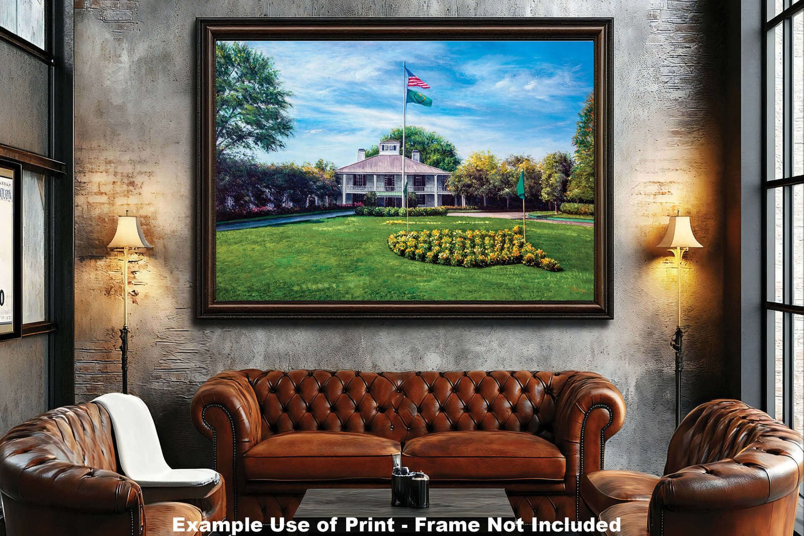 Augusta National painting print poster pic Masters Clubhouse Club House Oil Painting Art Print PGA Golf Course artwork ANGCchRiOil1 RichimageArt.com 5