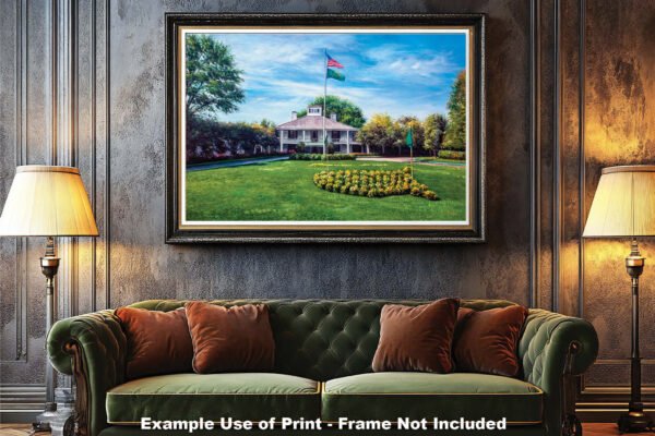 Augusta National painting print poster pic Masters Clubhouse Club House Oil Painting Art Print PGA Golf Course artwork ANGCchRiOil1 RichimageArt.com 6