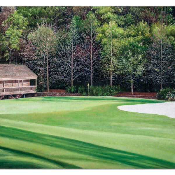 Augusta National poster painting print pic Masters Amen Corner White Dogwood PGA Golf Club Hole 11 artwork ANGC11RiOil02 RichimageArt.com