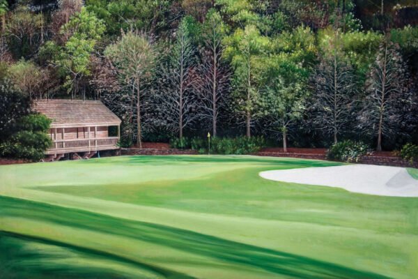 Augusta National poster painting print pic Masters Amen Corner White Dogwood PGA Golf Club Hole 11 artwork ANGC11RiOil02 RichimageArt.com 1