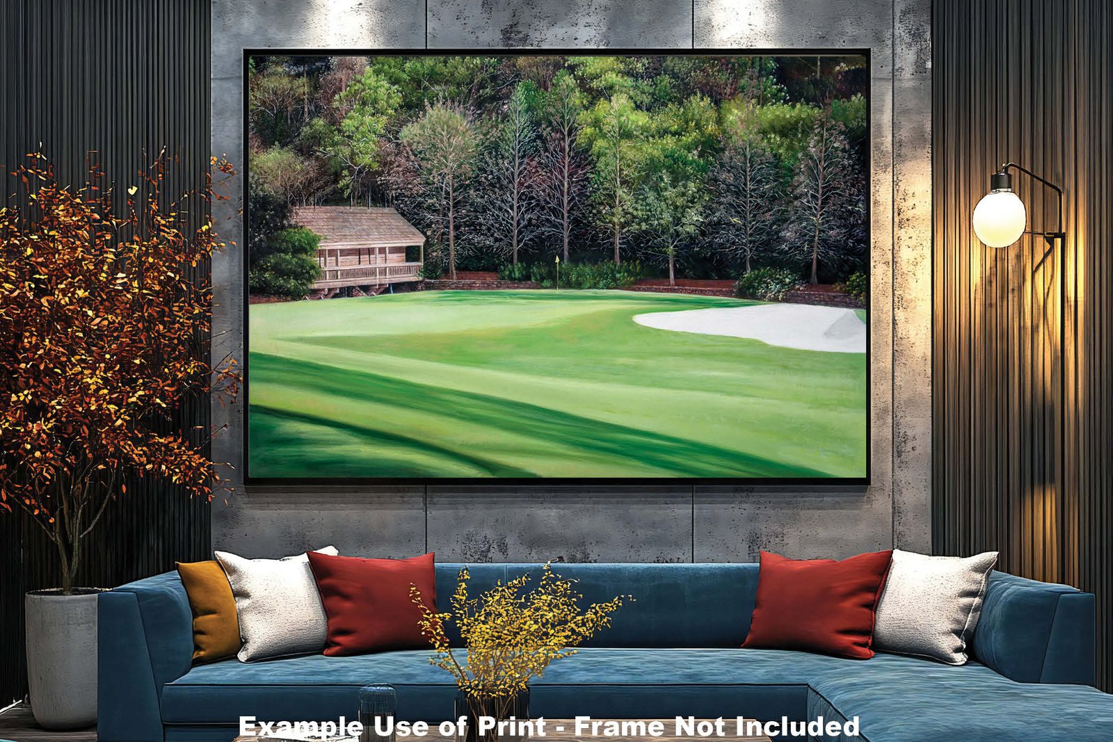 Augusta National poster painting print pic Masters Amen Corner White Dogwood PGA Golf Club Hole 11 artwork ANGC11RiOil02 RichimageArt.com 11