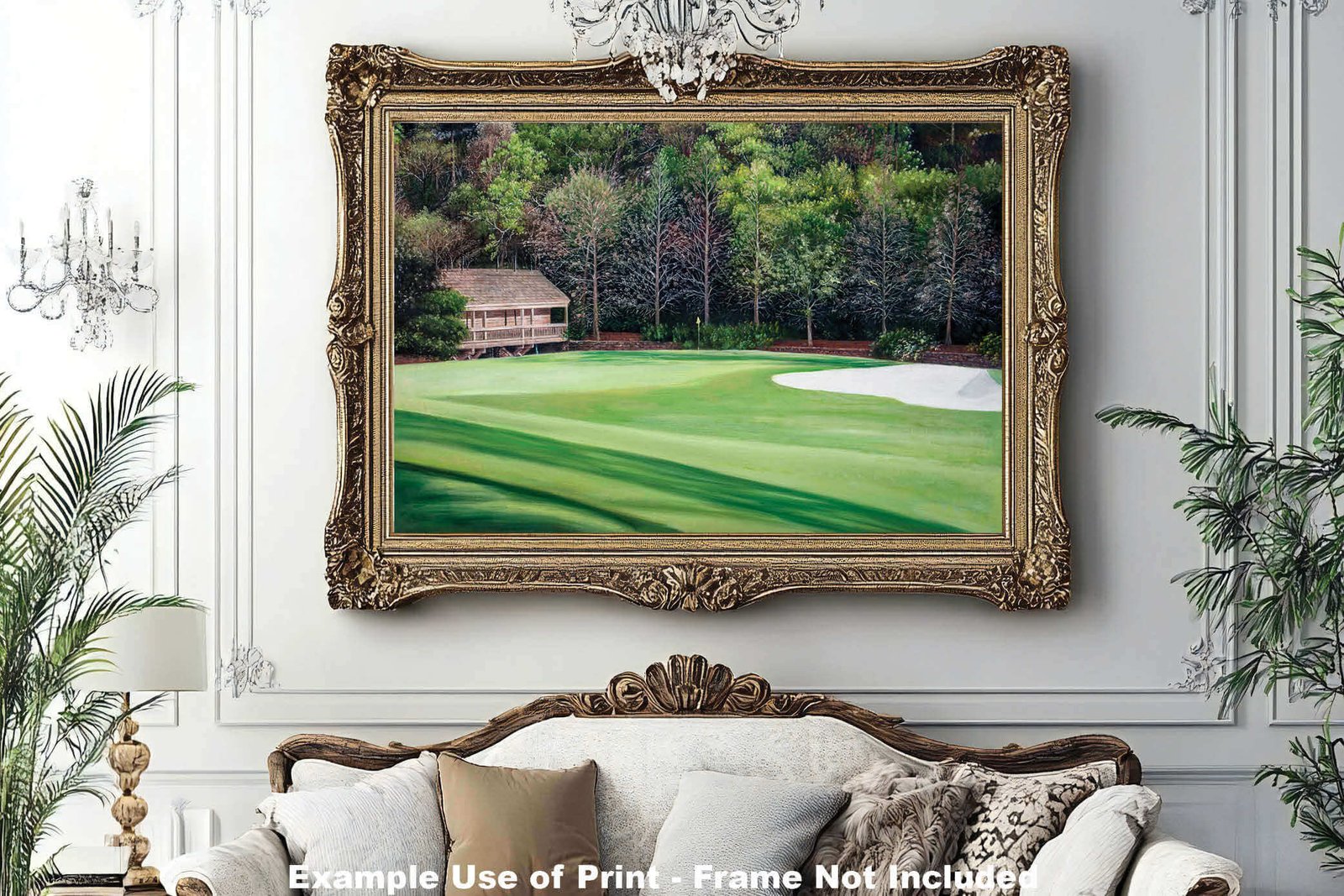 Augusta National poster painting print pic Masters Amen Corner White Dogwood PGA Golf Club Hole 11 artwork ANGC11RiOil02 RichimageArt.com 12