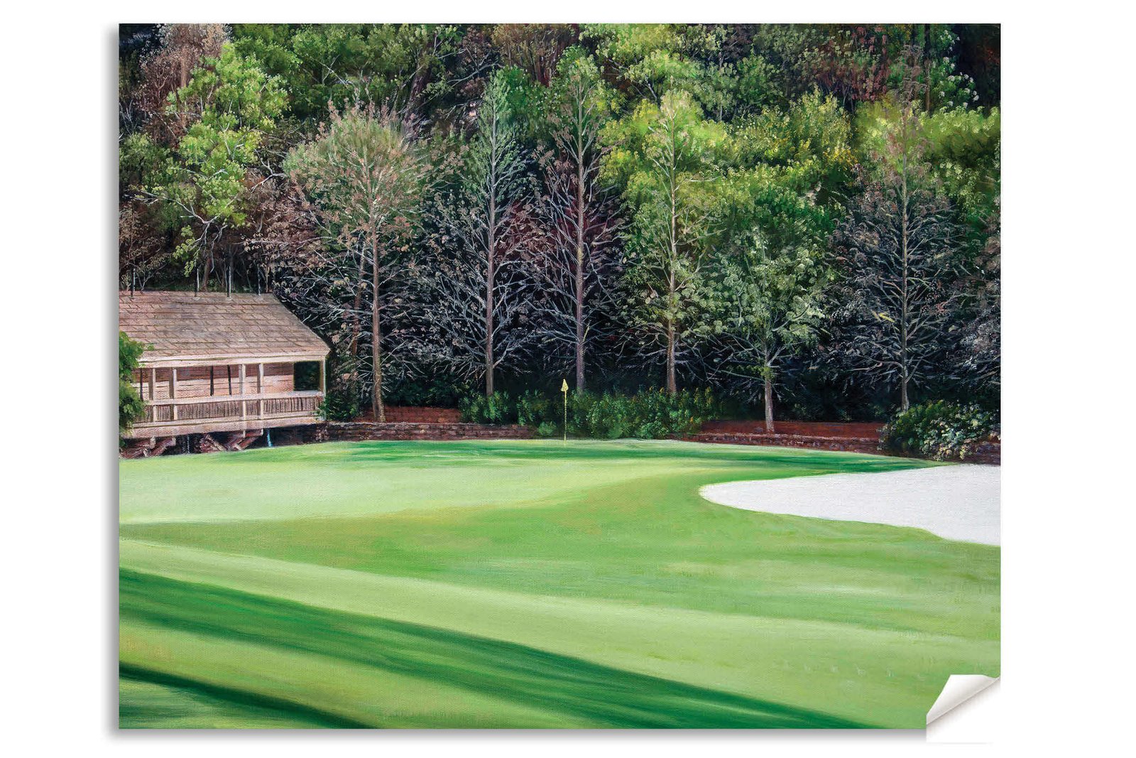 Augusta National poster painting print pic Masters Amen Corner White Dogwood PGA Golf Club Hole 11 artwork ANGC11RiOil02 RichimageArt.com 13