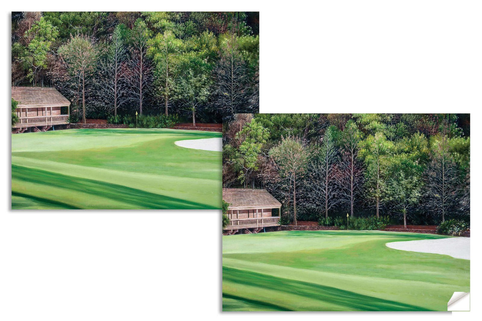 Augusta National poster painting print pic Masters Amen Corner White Dogwood PGA Golf Club Hole 11 artwork ANGC11RiOil02 RichimageArt.com 14