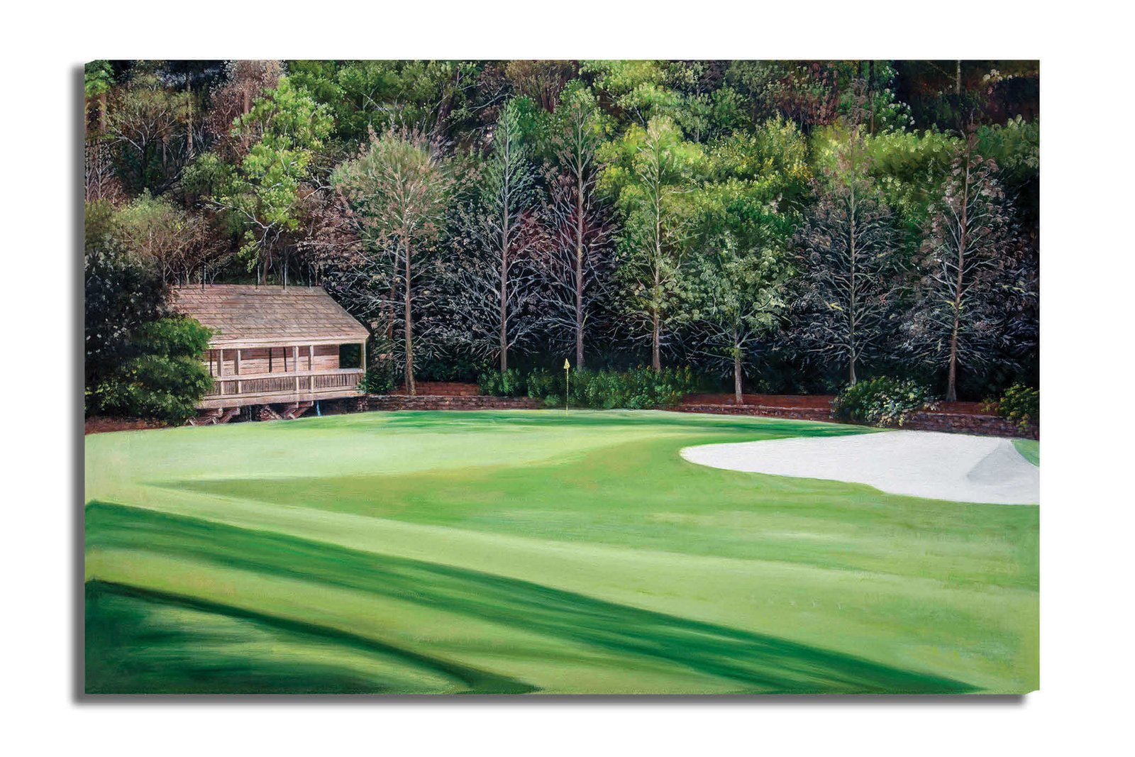 Augusta National poster painting print pic Masters Amen Corner White Dogwood PGA Golf Club Hole 11 artwork ANGC11RiOil02 RichimageArt.com 15