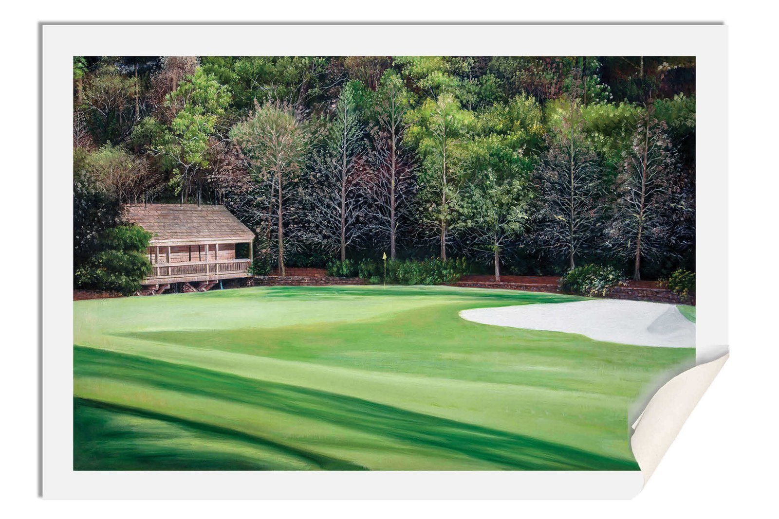 Augusta National poster painting print pic Masters Amen Corner White Dogwood PGA Golf Club Hole 11 artwork ANGC11RiOil02 RichimageArt.com 17