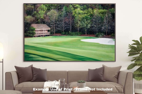 Augusta National poster painting print pic Masters Amen Corner White Dogwood PGA Golf Club Hole 11 artwork ANGC11RiOil02 RichimageArt.com 18