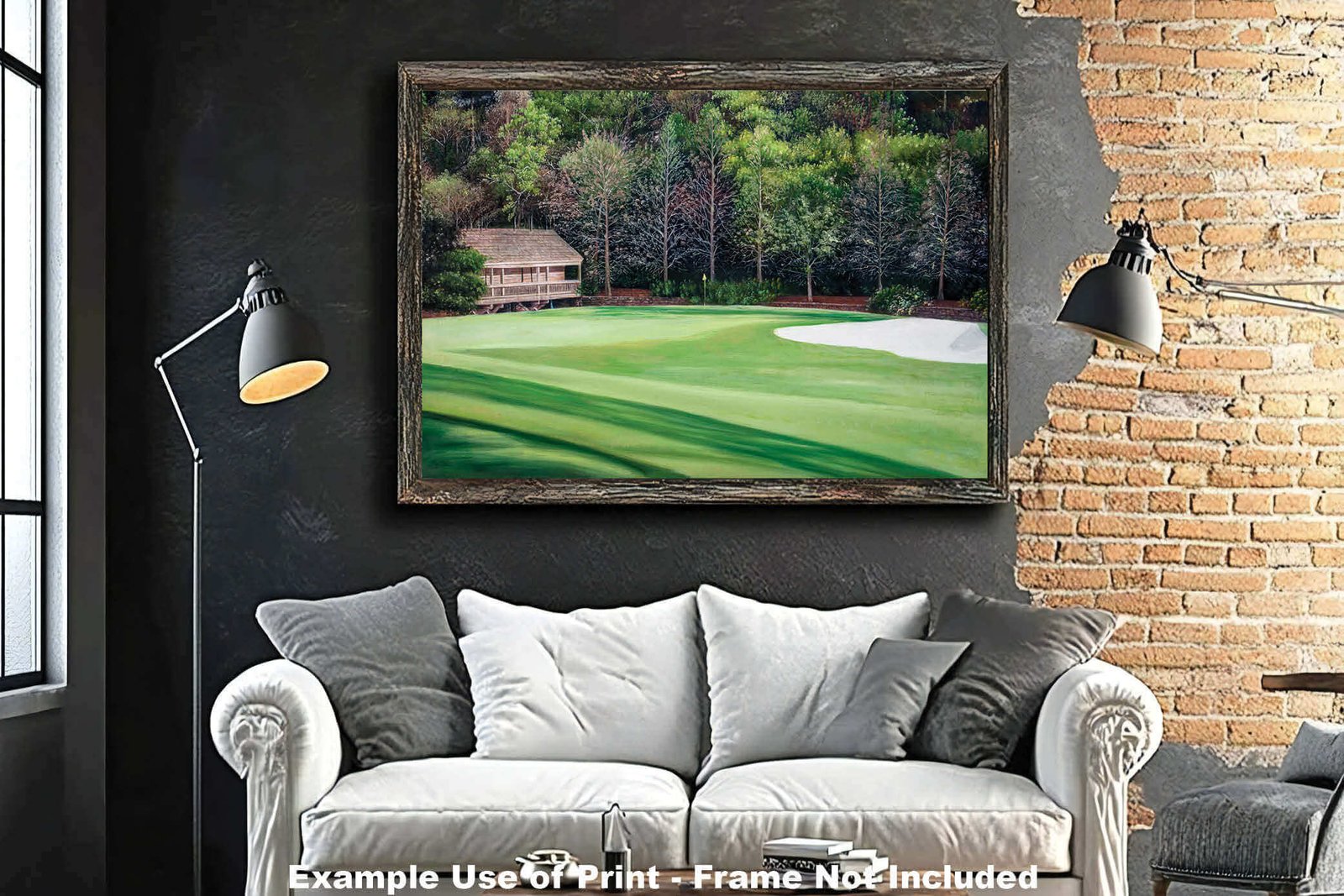 Augusta National poster painting print pic Masters Amen Corner White Dogwood PGA Golf Club Hole 11 artwork ANGC11RiOil02 RichimageArt.com 18
