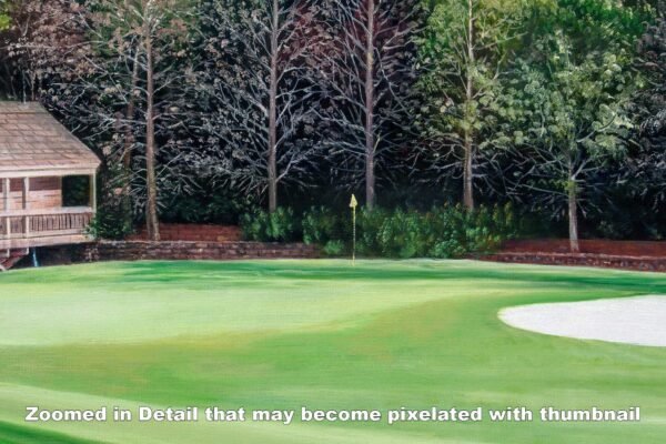 Augusta National poster painting print pic Masters Amen Corner White Dogwood PGA Golf Club Hole 11 artwork ANGC11RiOil02 RichimageArt.com 2