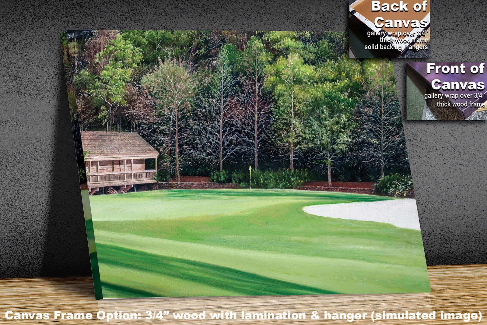 Augusta National poster painting print pic Masters Amen Corner White Dogwood PGA Golf Club Hole 11 artwork ANGC11RiOil02 RichimageArt.com 2