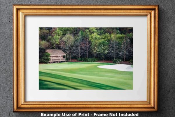 Augusta National poster painting print pic Masters Amen Corner White Dogwood PGA Golf Club Hole 11 artwork ANGC11RiOil02 RichimageArt.com 24