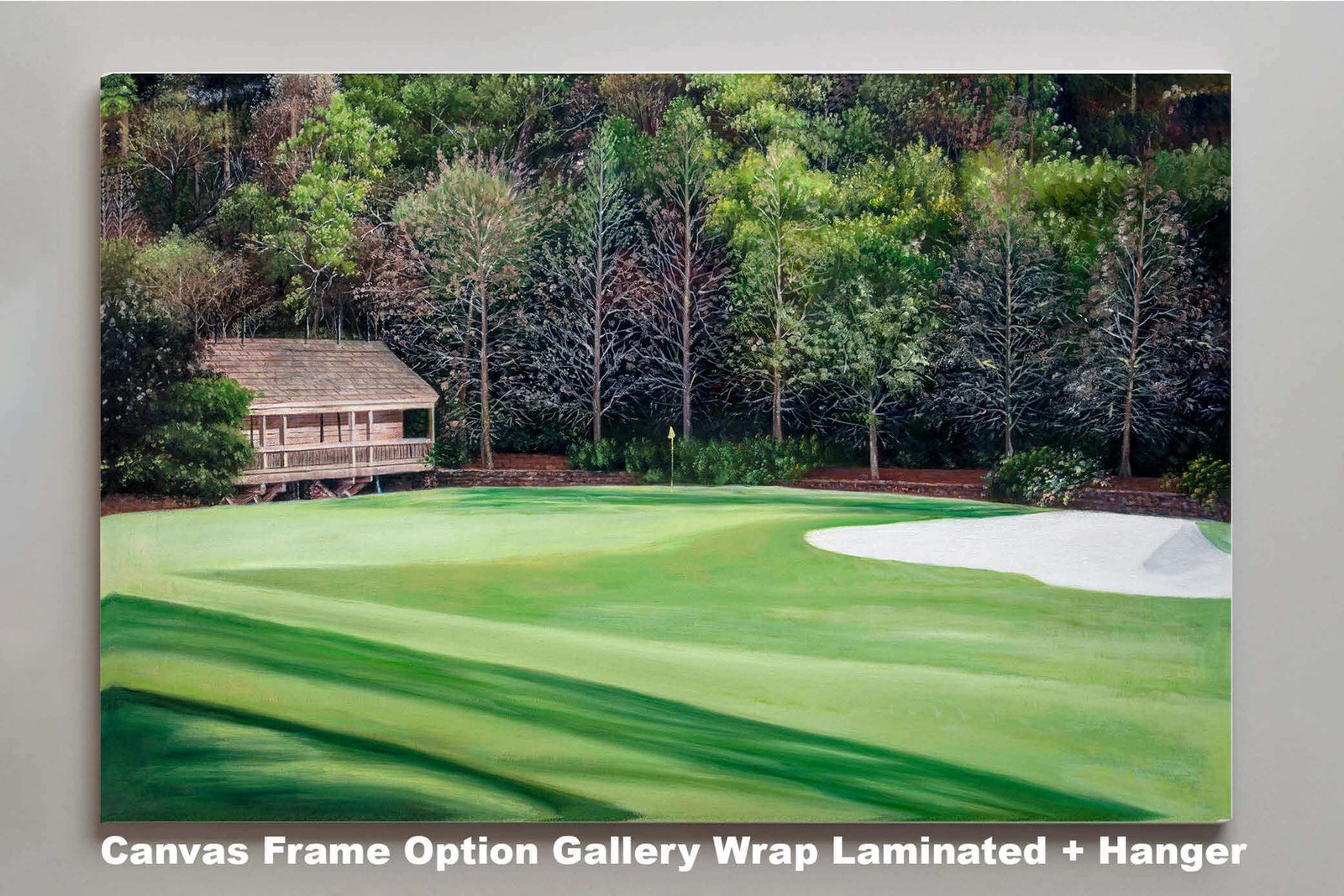 Augusta National poster painting print pic Masters Amen Corner White Dogwood PGA Golf Club Hole 11 artwork ANGC11RiOil02 RichimageArt.com 3