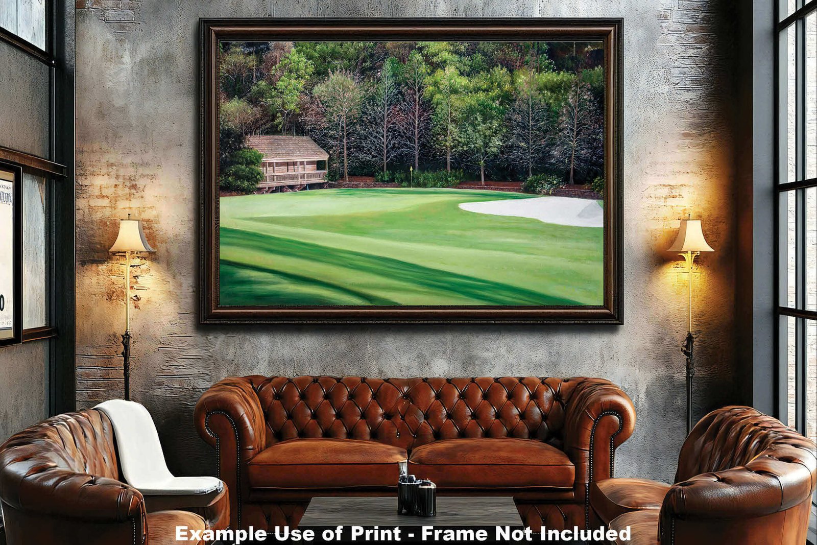 Augusta National poster painting print pic Masters Amen Corner White Dogwood PGA Golf Club Hole 11 artwork ANGC11RiOil02 RichimageArt.com 5
