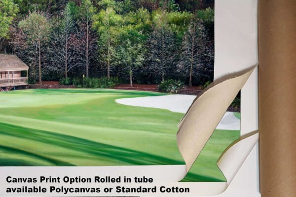 Augusta National poster painting print pic Masters Amen Corner White Dogwood PGA Golf Club Hole 11 artwork ANGC11RiOil02 RichimageArt.com 6
