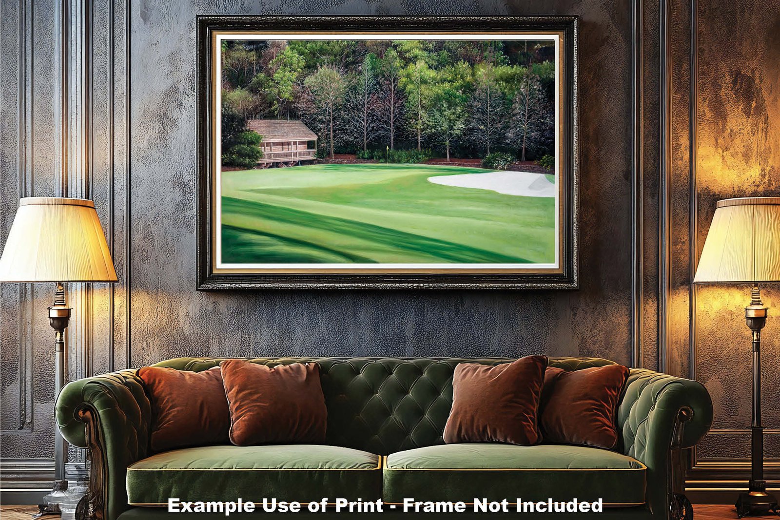 Augusta National poster painting print pic Masters Amen Corner White Dogwood PGA Golf Club Hole 11 artwork ANGC11RiOil02 RichimageArt.com 6