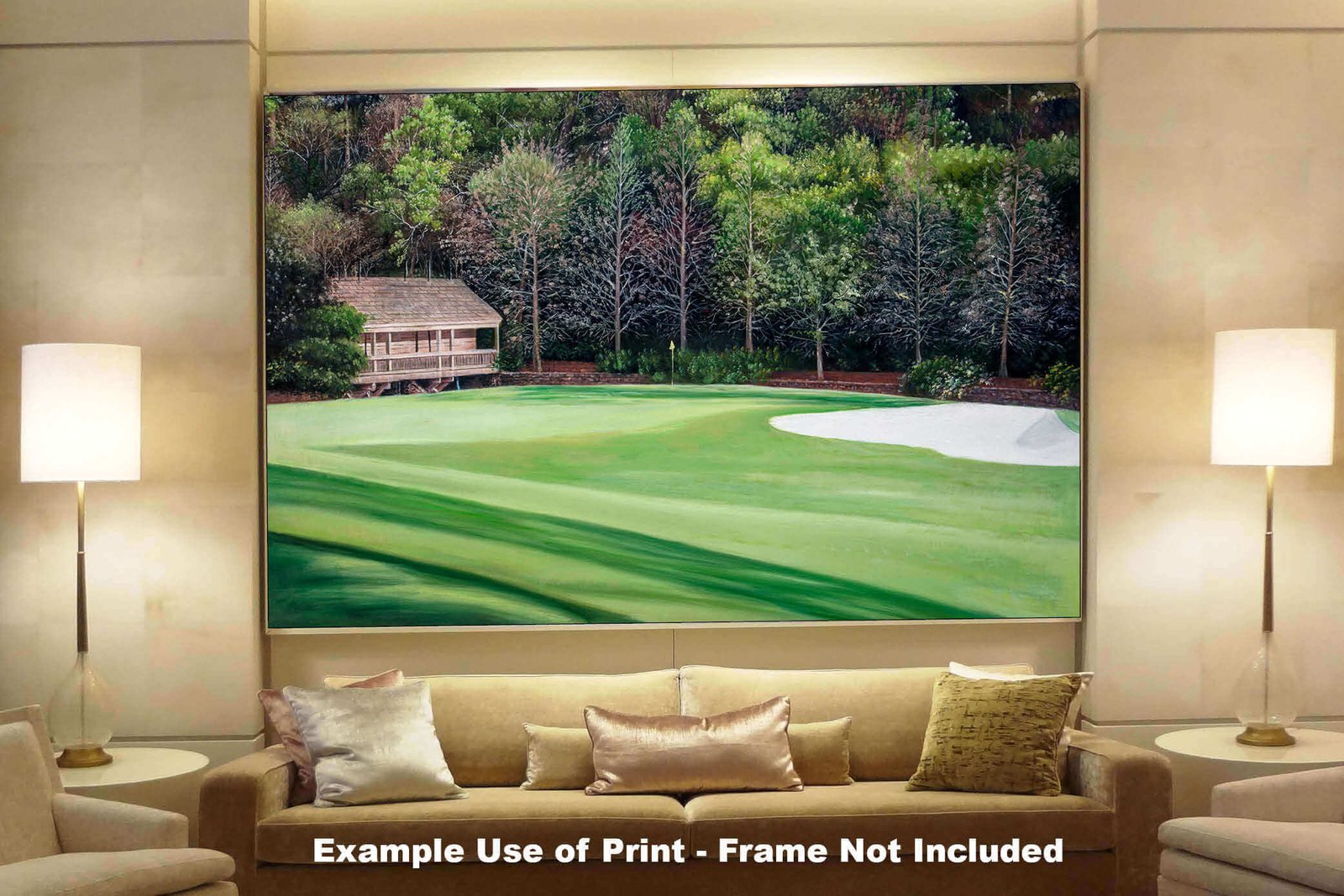 Augusta National poster painting print pic Masters Amen Corner White Dogwood PGA Golf Club Hole 11 artwork ANGC11RiOil02 RichimageArt.com 8