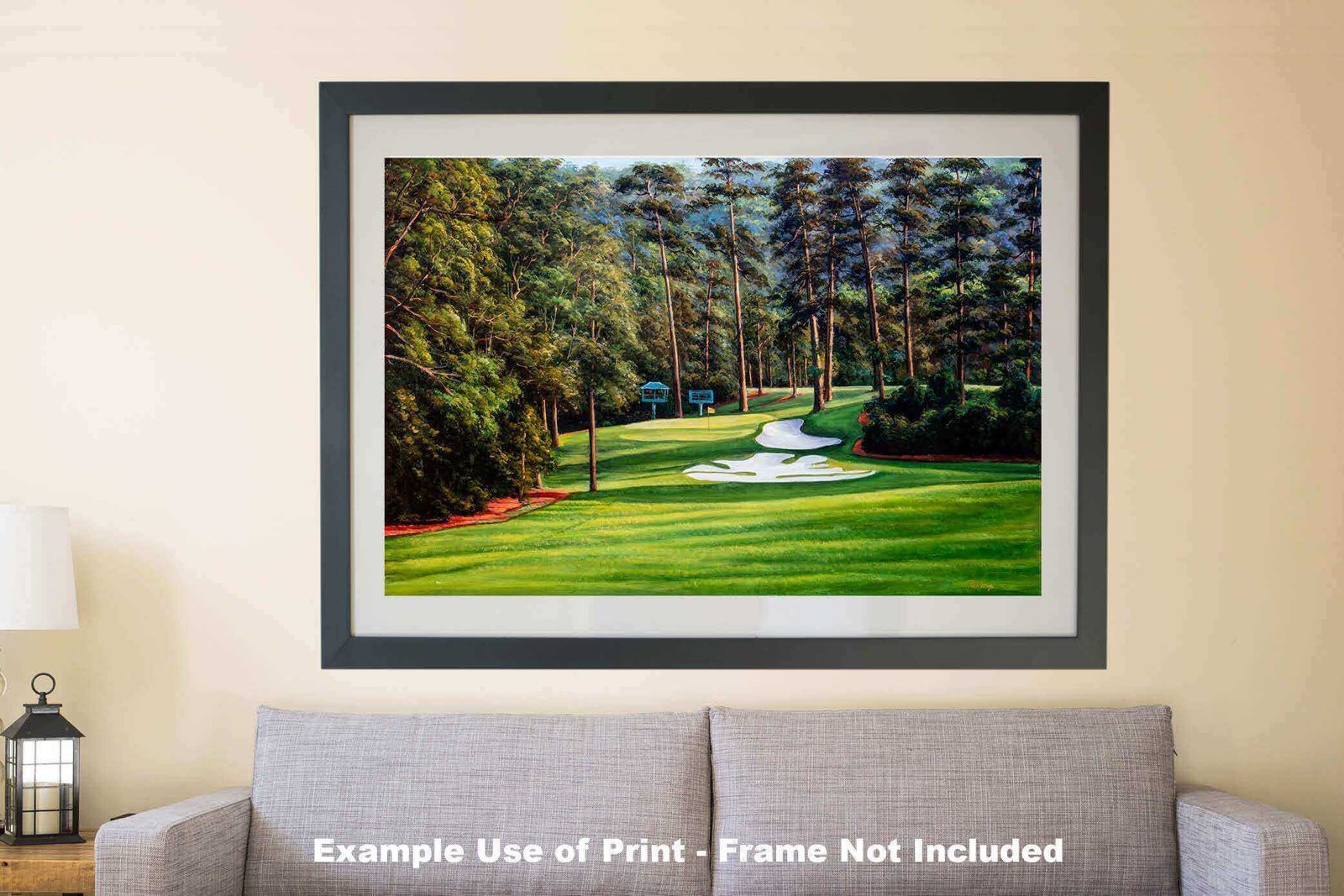 Augusta National poster painting print pic Masters Camellia PGA Golf Club Hole 10 artwork RichimageArt.com ANGC10RiOil01 10