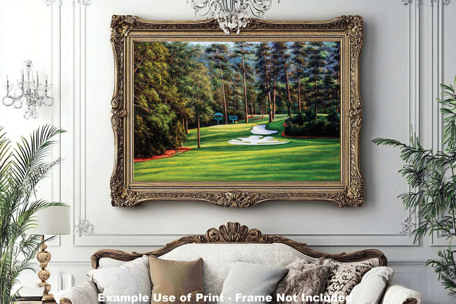 Augusta National poster painting print pic Masters Camellia PGA Golf Club Hole 10 artwork RichimageArt.com ANGC10RiOil01 12