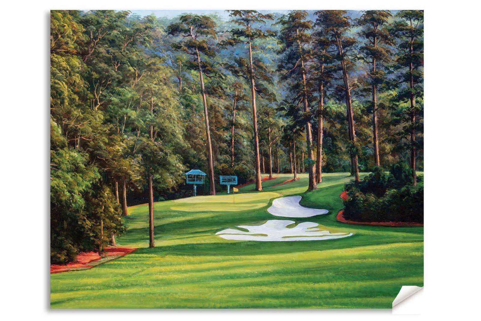 Augusta National poster painting print pic Masters Camellia PGA Golf Club Hole 10 artwork RichimageArt.com ANGC10RiOil01 13