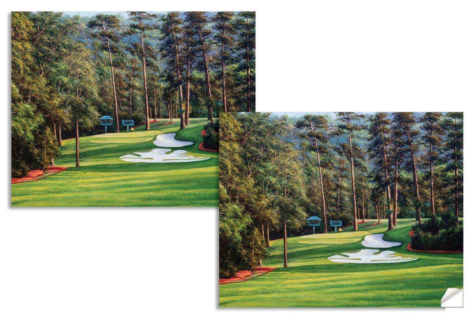 Augusta National poster painting print pic Masters Camellia PGA Golf Club Hole 10 artwork RichimageArt.com ANGC10RiOil01 14
