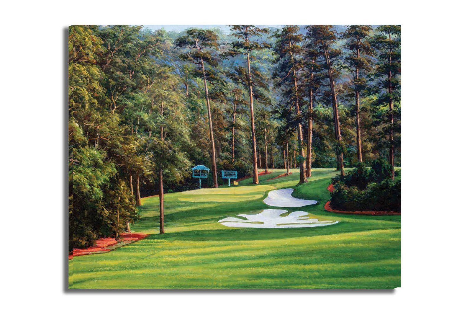 Augusta National poster painting print pic Masters Camellia PGA Golf Club Hole 10 artwork RichimageArt.com ANGC10RiOil01 16