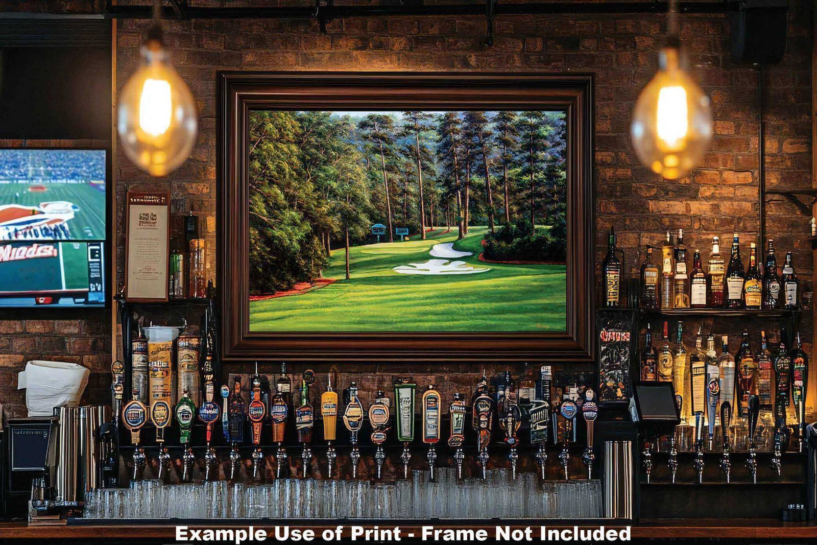 Augusta National poster painting print pic Masters Camellia PGA Golf Club Hole 10 artwork RichimageArt.com ANGC10RiOil01 20