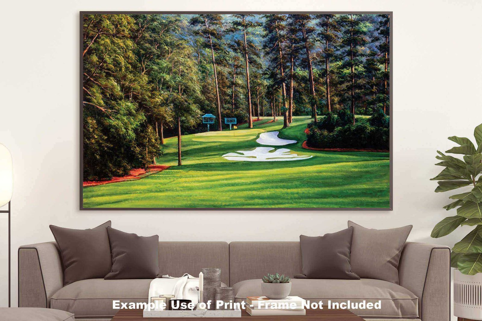 Augusta National poster painting print pic Masters Camellia PGA Golf Club Hole 10 artwork RichimageArt.com ANGC10RiOil01 23