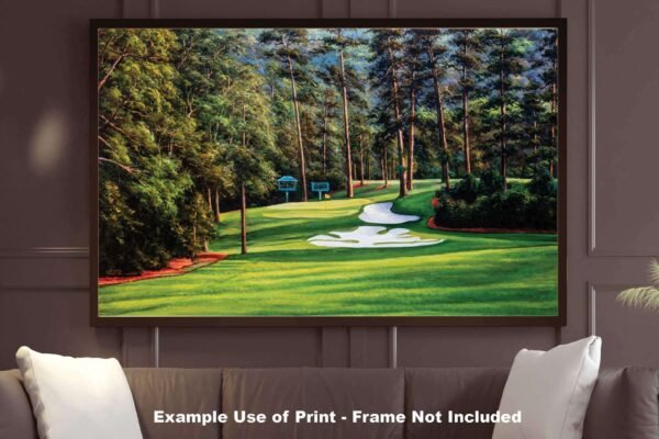 Augusta National poster painting print pic Masters Camellia PGA Golf Club Hole 10 artwork RichimageArt.com ANGC10RiOil01 25
