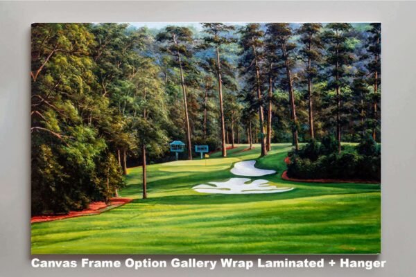 Augusta National poster painting print pic Masters Camellia PGA Golf Club Hole 10 artwork RichimageArt.com ANGC10RiOil01 3