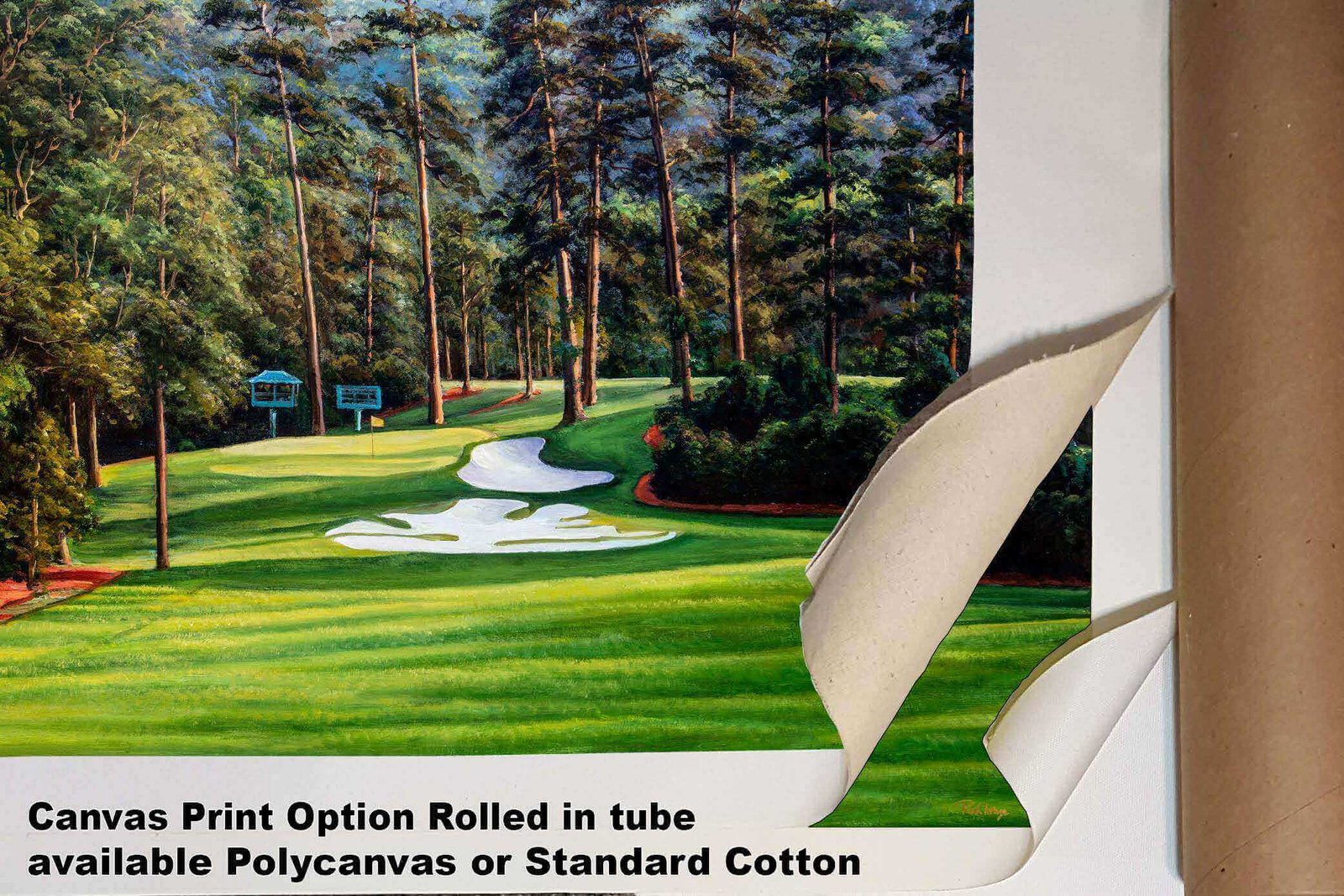 Augusta National poster painting print pic Masters Camellia PGA Golf Club Hole 10 artwork RichimageArt.com ANGC10RiOil01 4