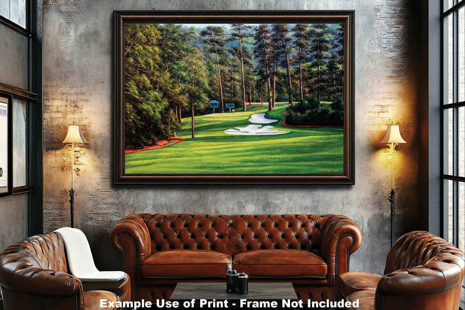 Augusta National poster painting print pic Masters Camellia PGA Golf Club Hole 10 artwork RichimageArt.com ANGC10RiOil01 5