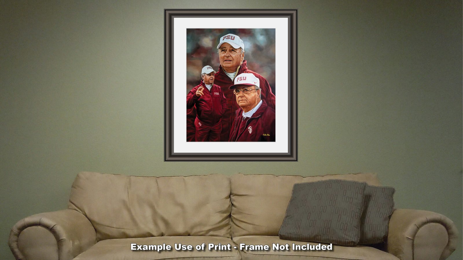 Bobby Bowden Head Coach Florida State College Football Team canvas prints Seminoles painting print wall art artwork FsuBwdn1AM3 12