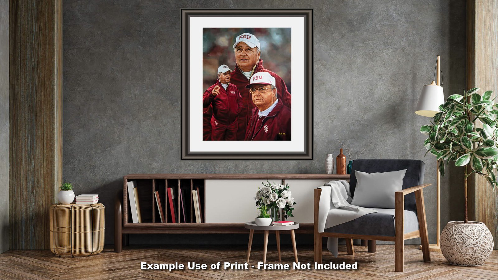 Bobby Bowden Head Coach Florida State College Football Team canvas prints Seminoles painting print wall art artwork FsuBwdn1AM3 13