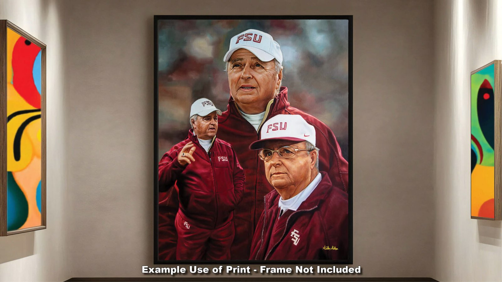 Bobby Bowden Head Coach Florida State College Football Team canvas prints Seminoles painting print wall art artwork FsuBwdn1AM3 14