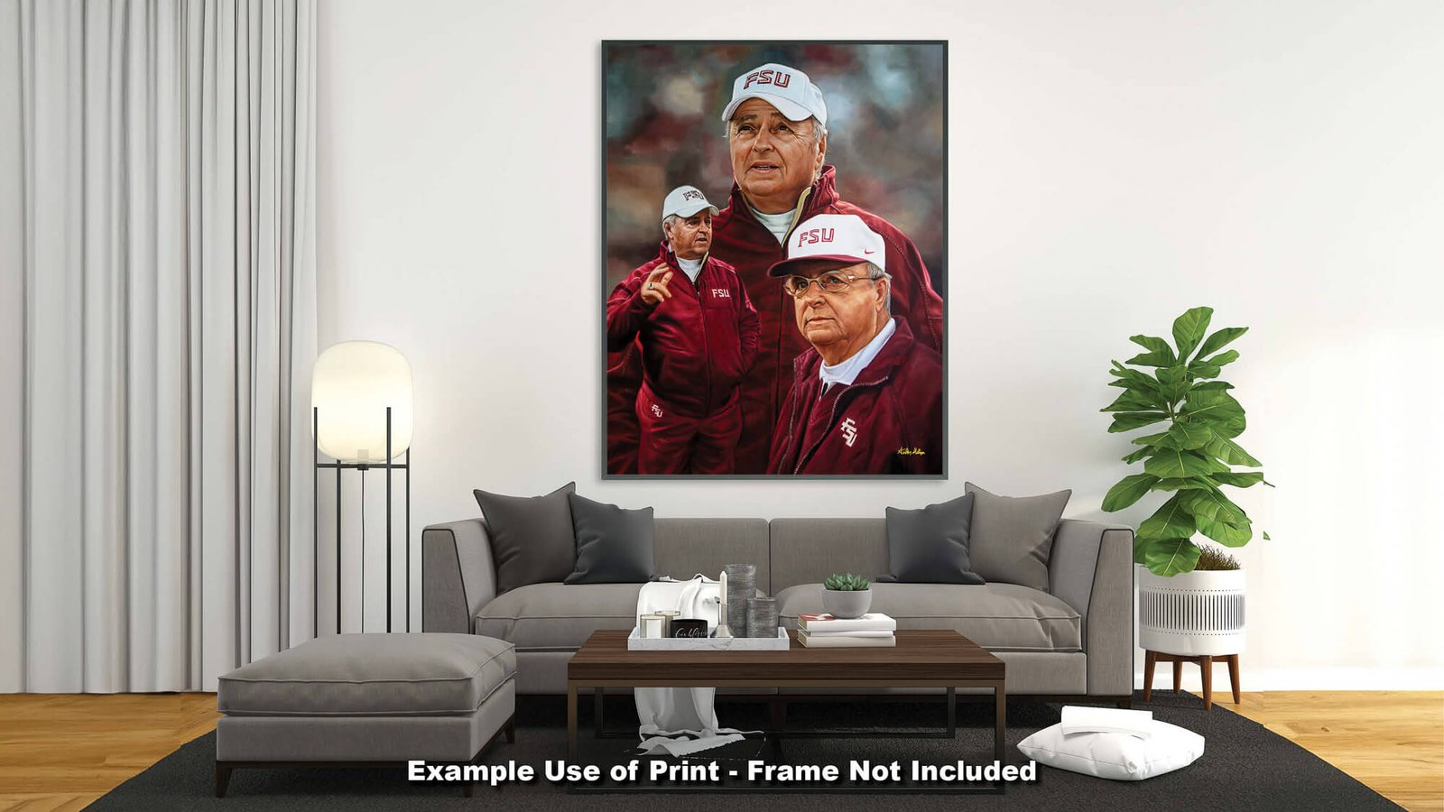 Bobby Bowden Head Coach Florida State College Football Team canvas prints Seminoles painting print wall art artwork FsuBwdn1AM3 16