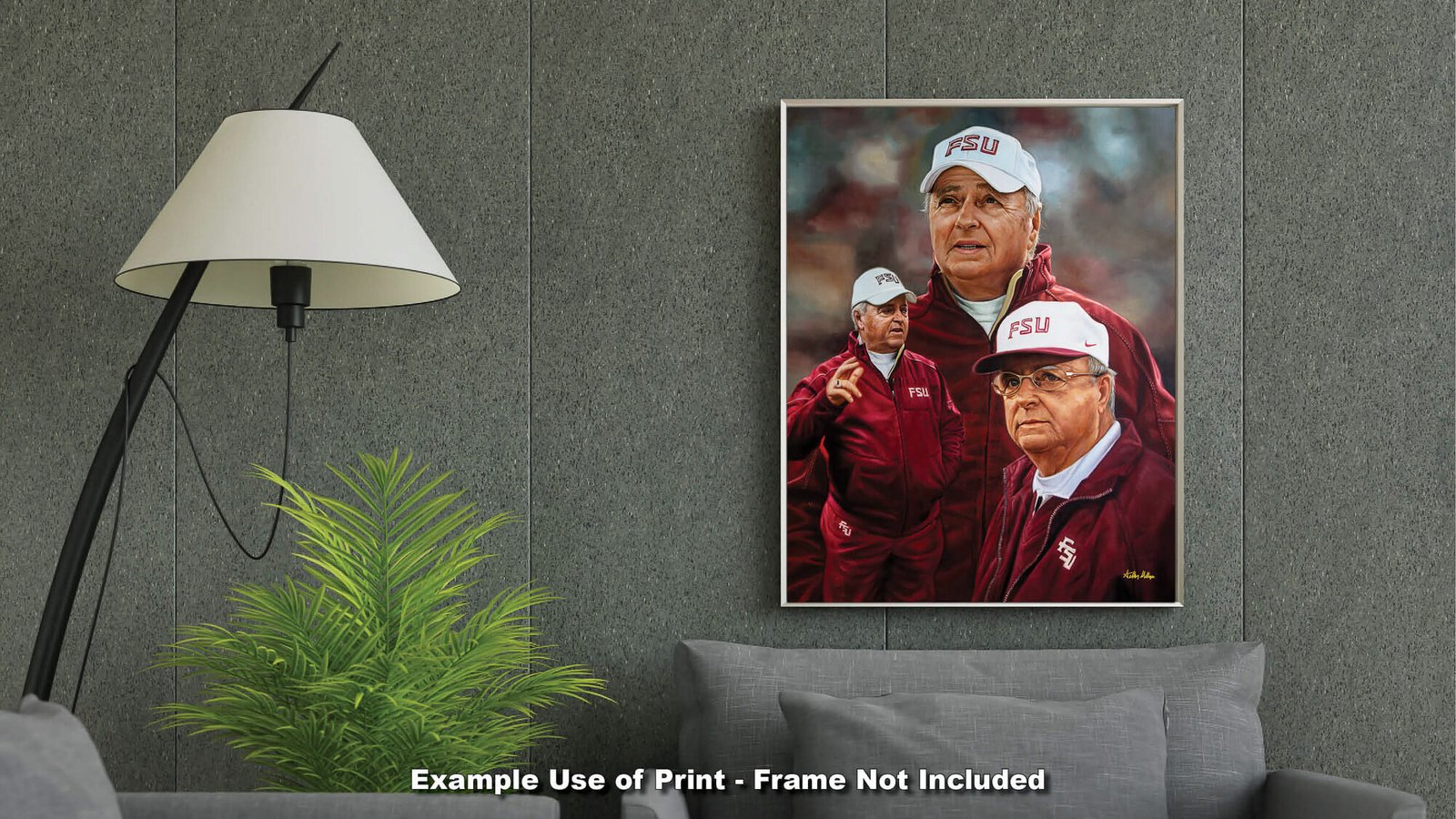 Bobby Bowden Head Coach Florida State College Football Team canvas prints Seminoles painting print wall art artwork FsuBwdn1AM3 17