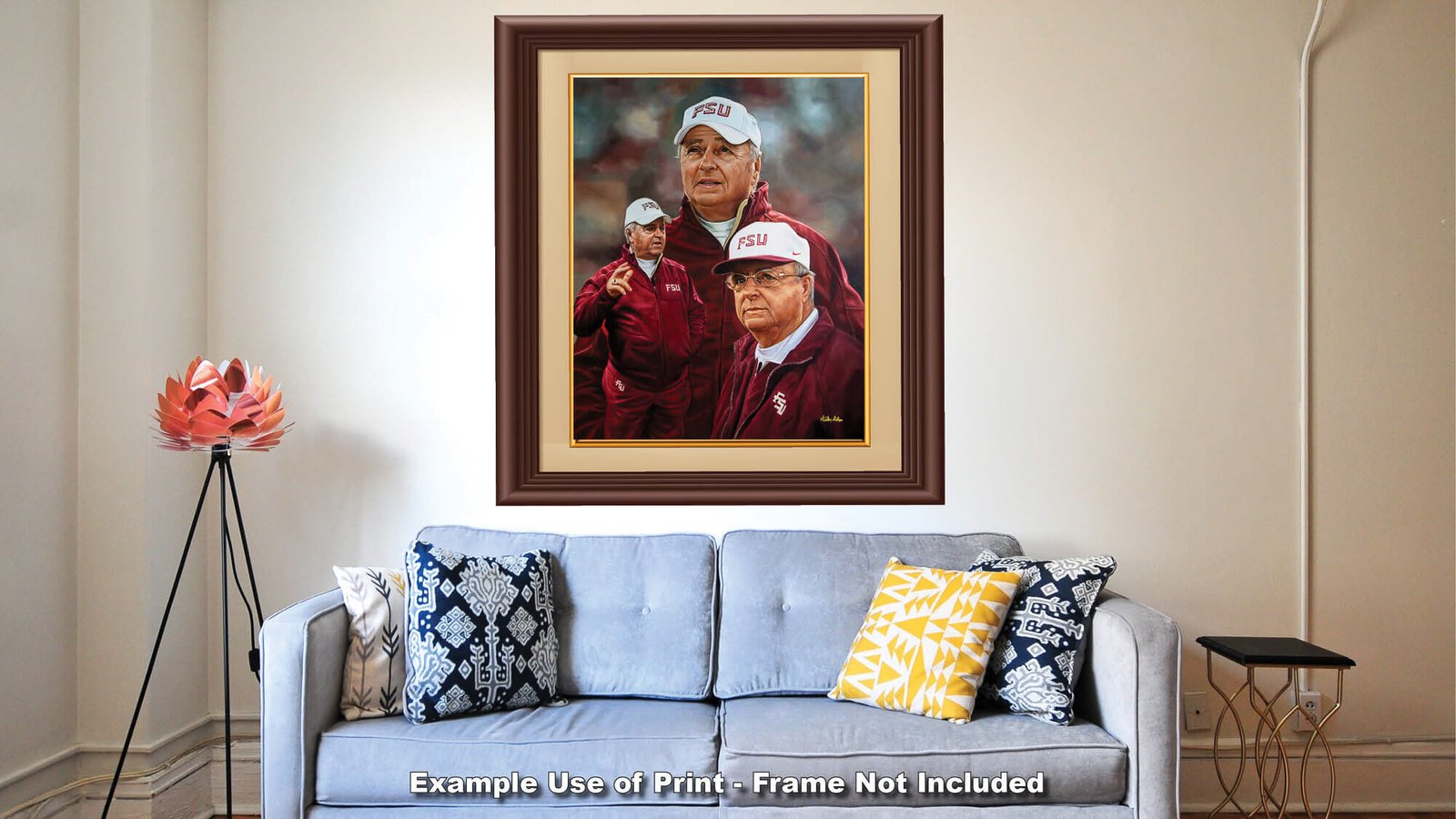 Bobby Bowden Head Coach Florida State College Football Team canvas prints Seminoles painting print wall art artwork FsuBwdn1AM3 18