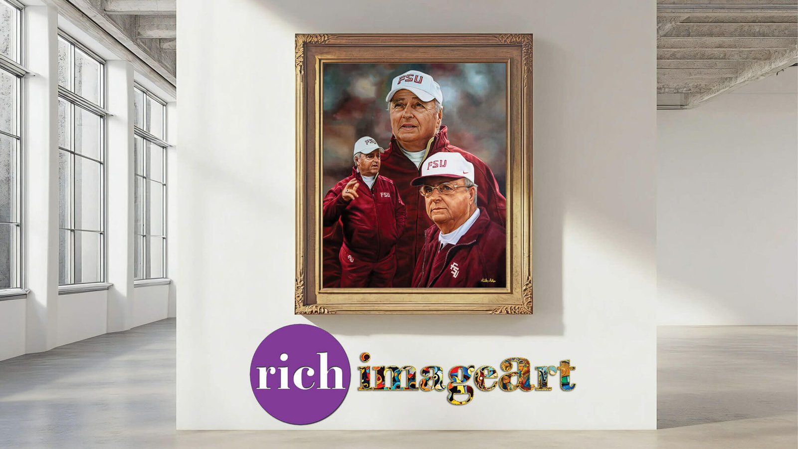 Bobby Bowden Head Coach Florida State College Football Team canvas prints Seminoles painting print wall art artwork FsuBwdn1AM3 2