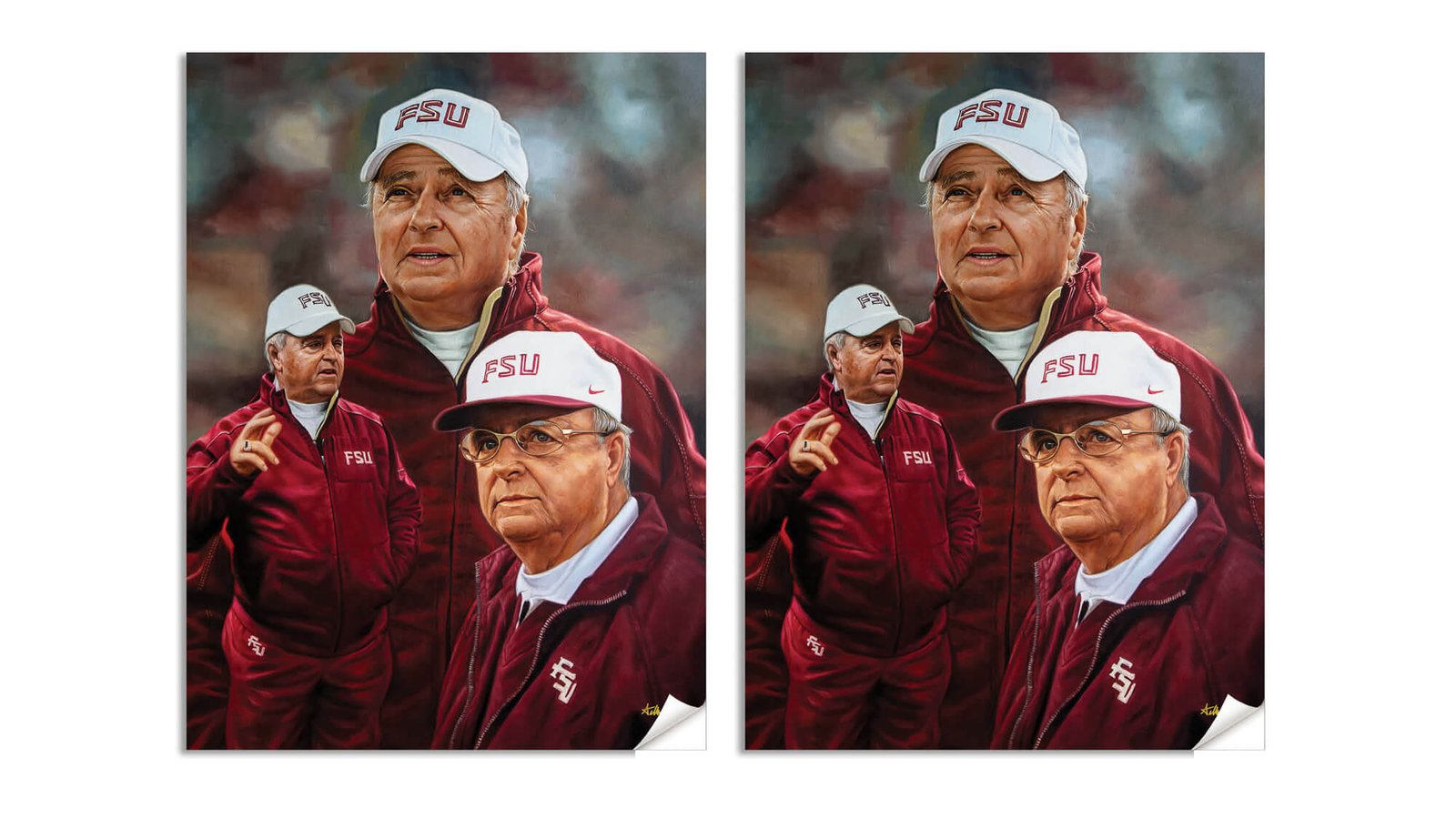 Bobby Bowden Head Coach Florida State College Football Team canvas prints Seminoles painting print wall art artwork FsuBwdn1AM3 24