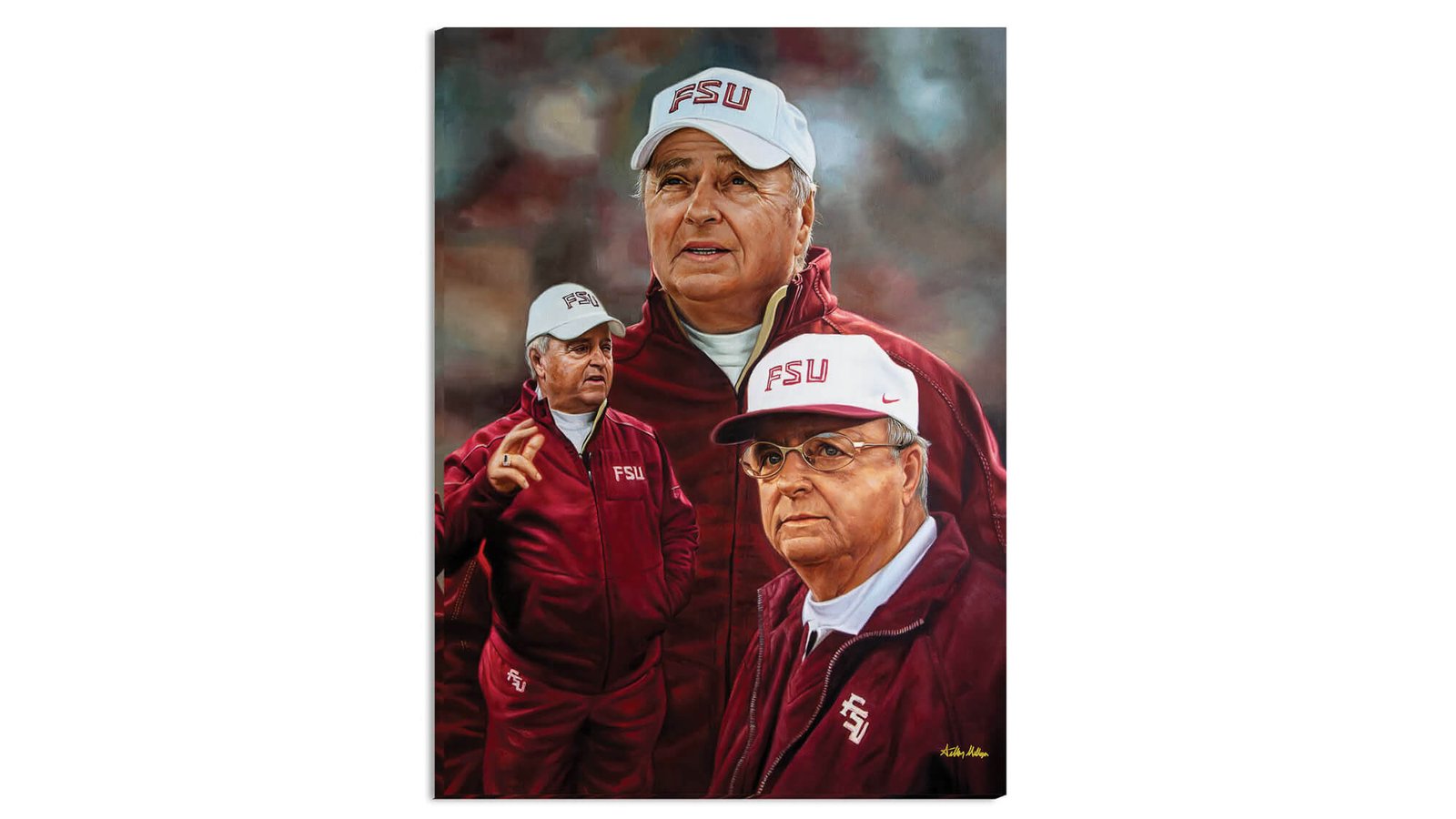 Bobby Bowden Head Coach Florida State College Football Team canvas prints Seminoles painting print wall art artwork FsuBwdn1AM3 25