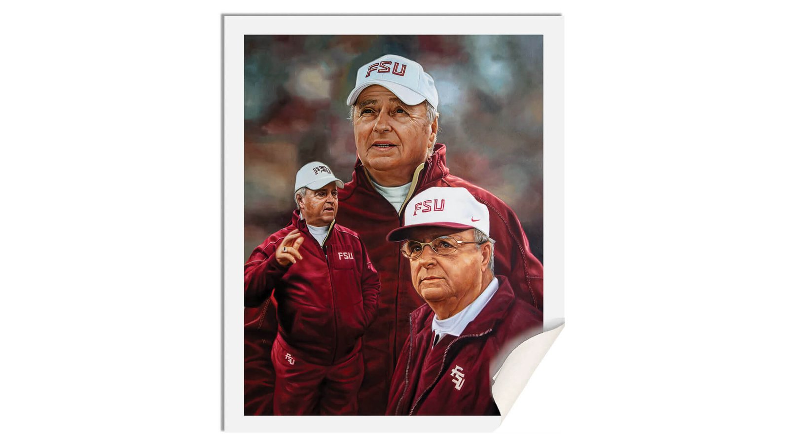 Bobby Bowden Head Coach Florida State College Football Team canvas prints Seminoles painting print wall art artwork FsuBwdn1AM3 27