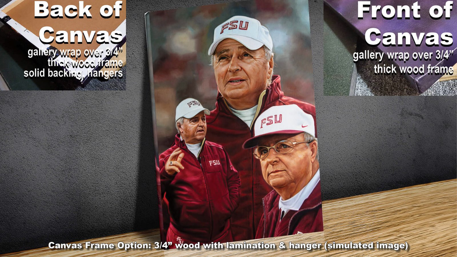 Bobby Bowden Head Coach Florida State College Football Team canvas prints Seminoles painting print wall art artwork FsuBwdn1AM3 4