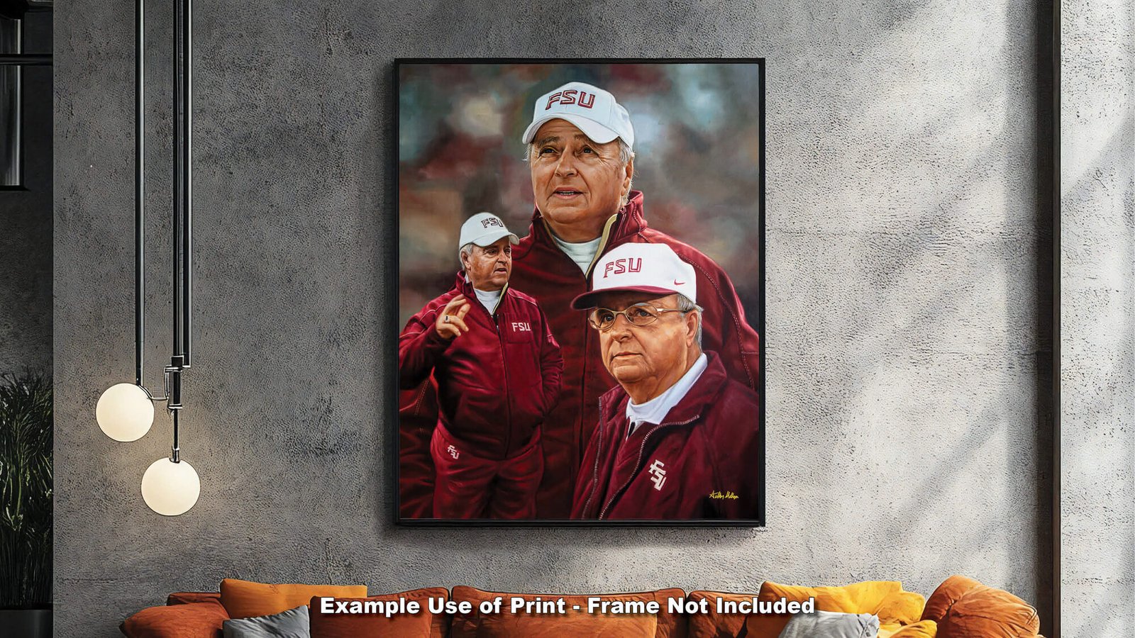 Bobby Bowden Head Coach Florida State College Football Team canvas prints Seminoles painting print wall art artwork FsuBwdn1AM3 7