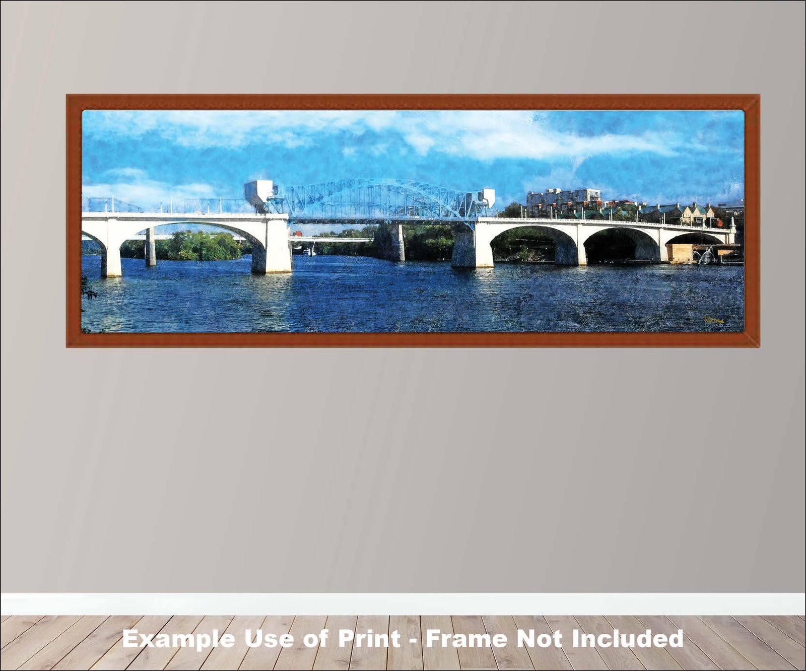 Chattanooga Riverwalk Rock City artwork Tennessee Riverpark Ruby Falls Rock City painting print Lookout Mountain Chatt16MC1 6