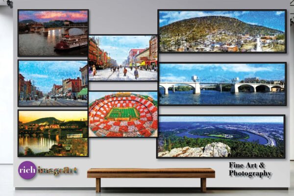 Chattanooga Tennessee Rock City Riverpark Lookout Mountain Riverwalk Ruby Falls painting print artwork Chatt15MC1 8